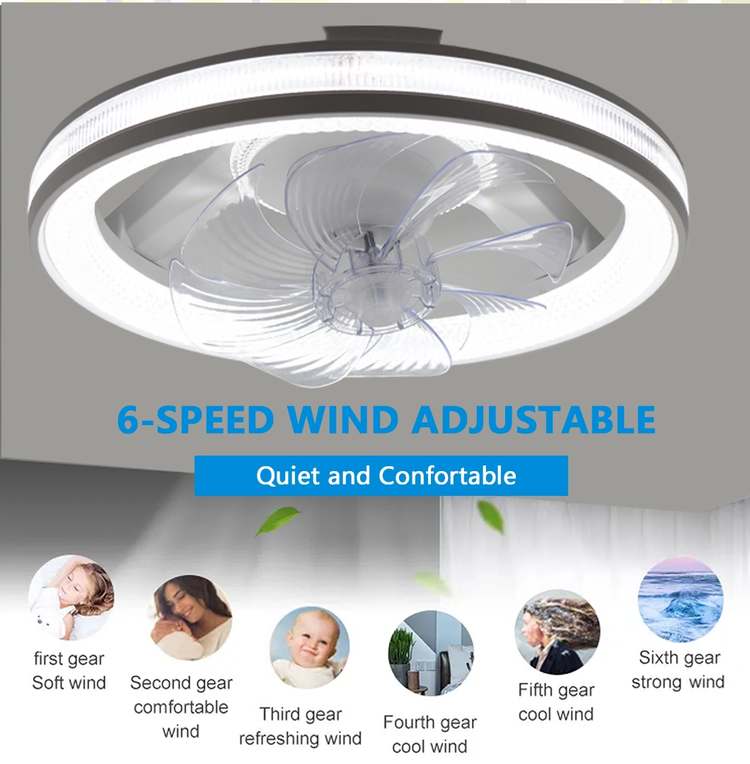 APP Control Smart Home Warm White Ceiling Fan Light with Bluetooth Speaker