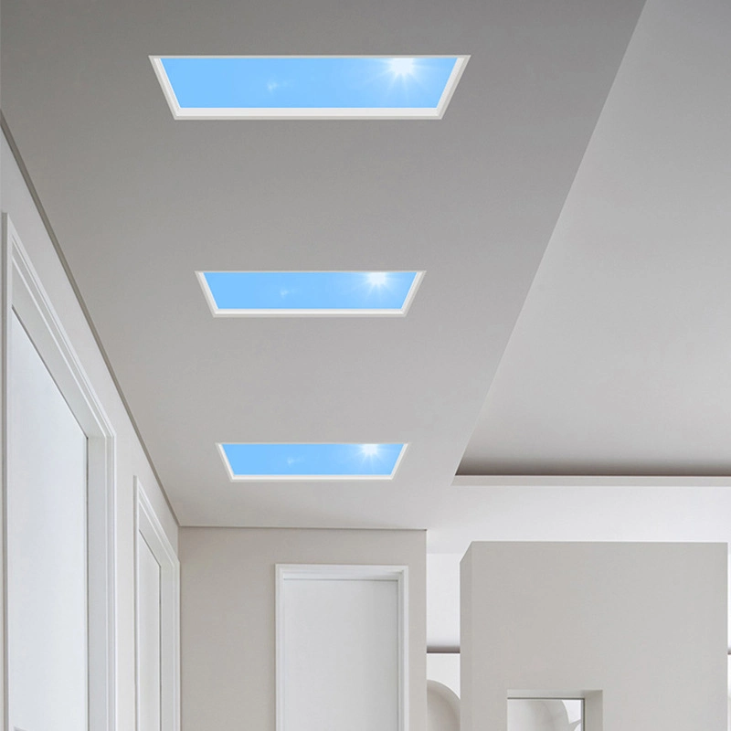 Smart Office Artificial Virtual Skylight Blue Sky Light Remote Control Recessed Indoor Lighting LED Ceiling Panel Light